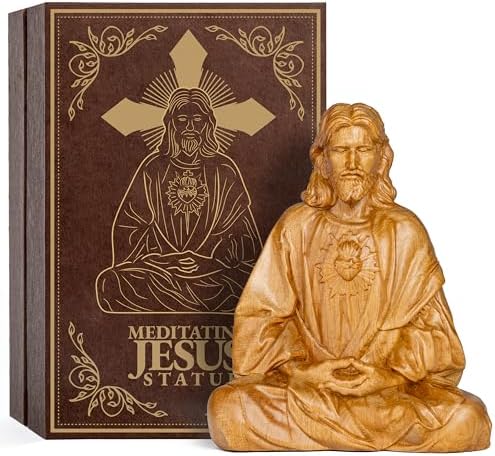 Jesus Christ Statue — Vintage Catholic Statue, Christian Home Decor & Meditation Gift