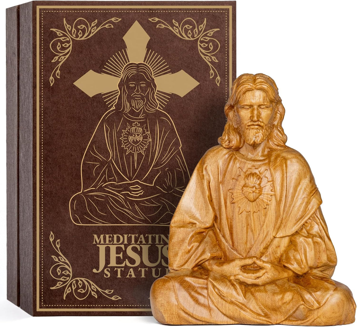 Jesus Christ Statue — Vintage Catholic Statue, Christian Home Decor & Meditation Gift